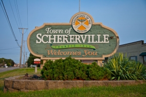 Schererville, Indiana welcome sign