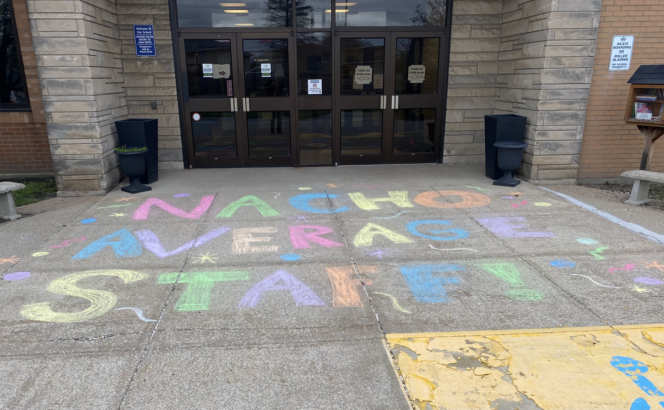 This is how the Peifer PTO welcomed the staff to school on Monday morning!