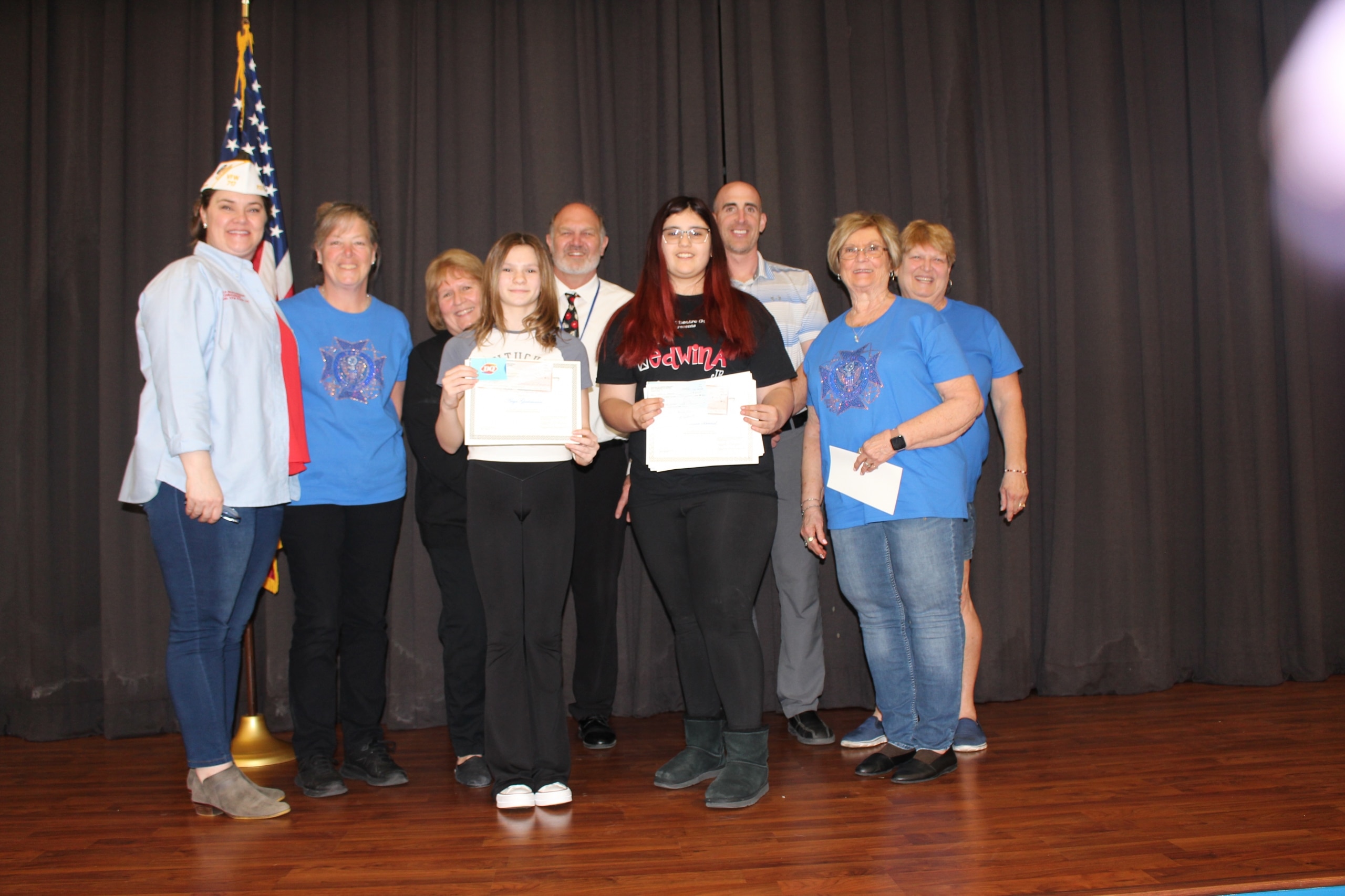 Clark had two winners of the VFW Essay contest. Natalia Bernal(7th) won at the local and district level. Anya Giedemann(6th) won at the local level. Both students were recipients of monetary gifts and gift cards. Clark is very proud of them both!