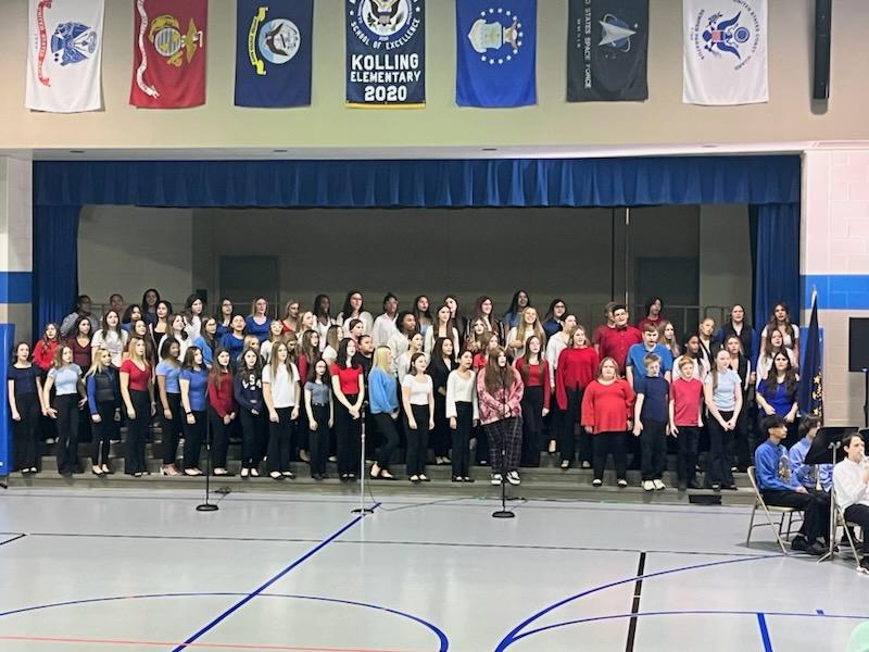Clark Middle School's band and choir visited both Peifer and Kolling to participate in their Veterans Day programs. Amazing performances by all! Thank you, Veterans!