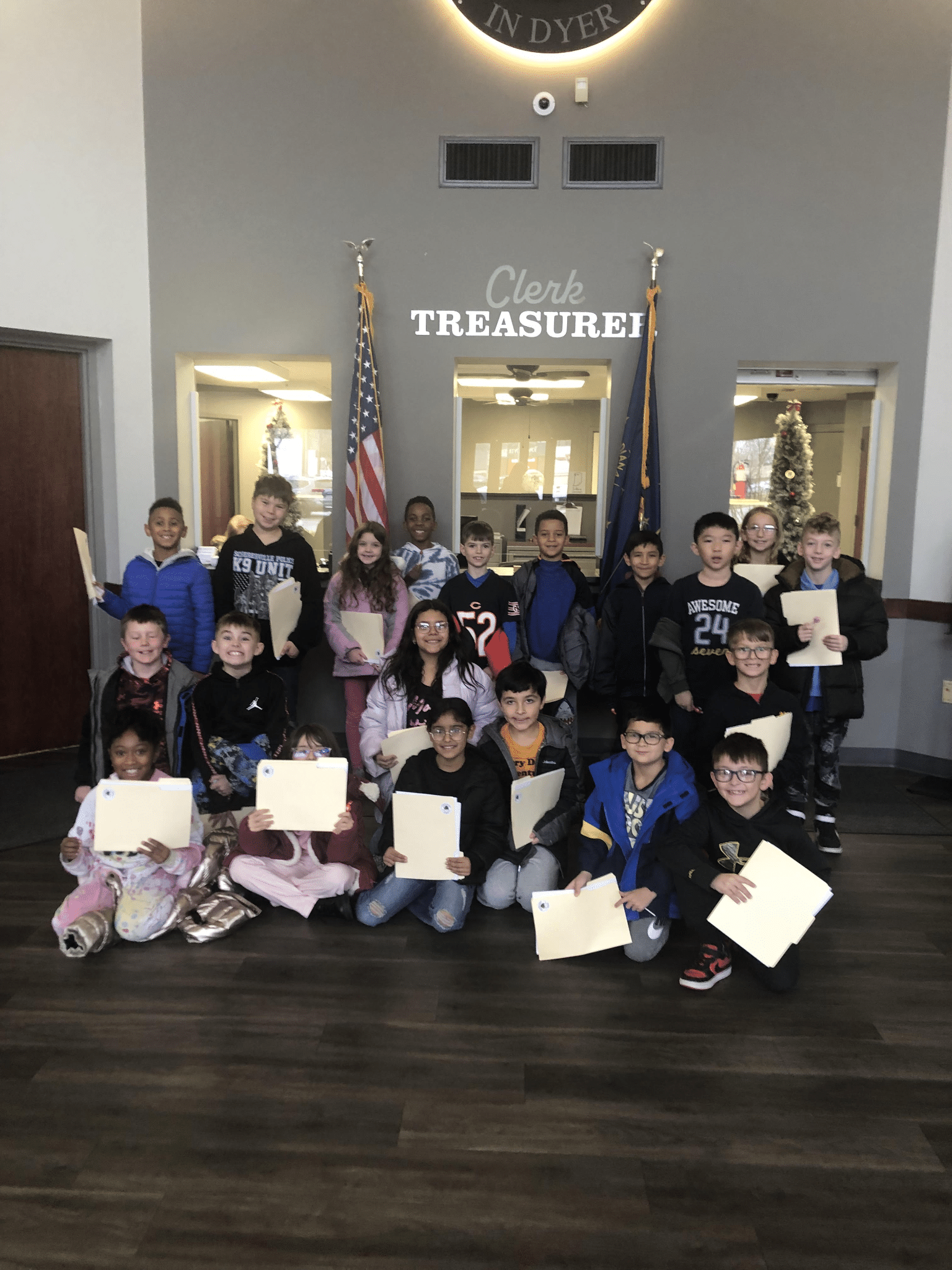 Protsman's 3rd grade classes visited Dyer Town Hall and learned about the many roles there are in order to run a town successfully. Students also received a guided tour of the Dyer Historical Museum from retired US History teacher, Tom Clark.