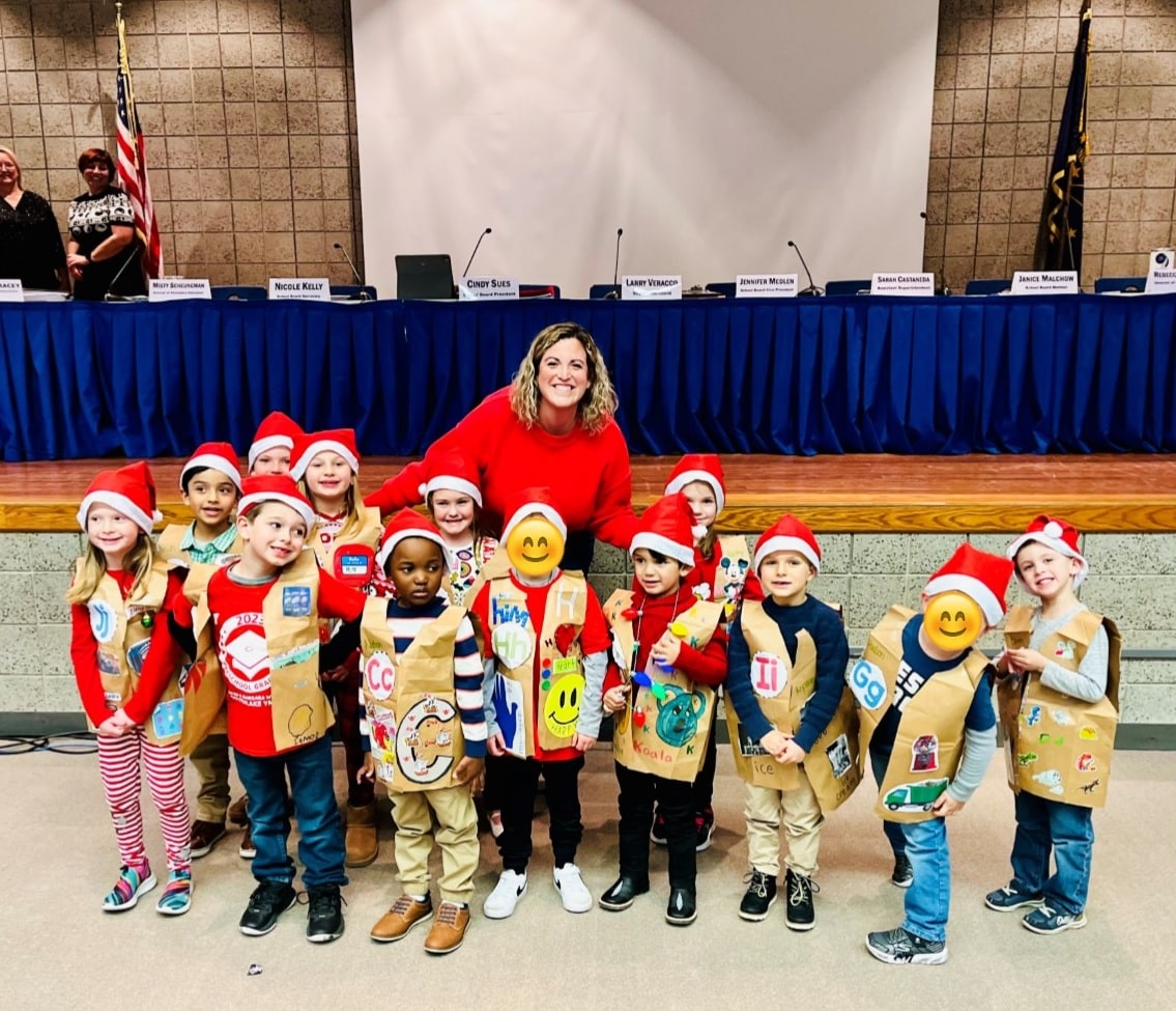 Mrs. Smith's Kindergarten class from Kolling did a fantastic job performing their Alphabet song and Jingle Bells at a recent school board meeting.