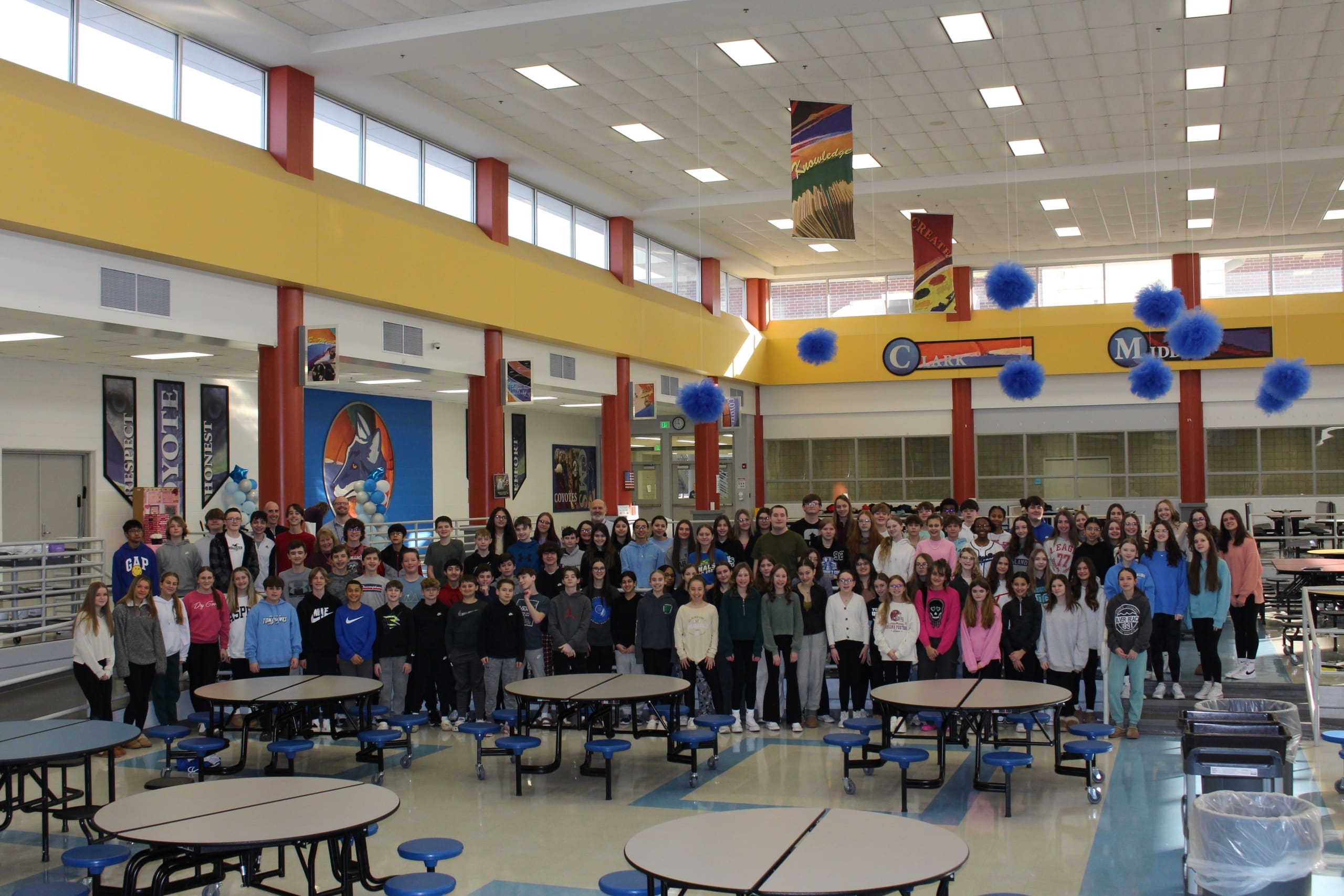 Clark invited students with straight A's to breakfast to celebrate and recognize all of their hard work. We honored almost 300 students during this event!