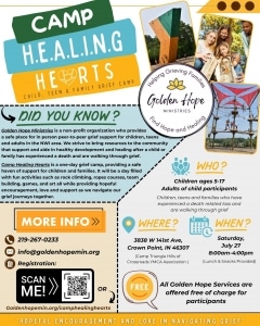 Camp Healing Hearts Flyer