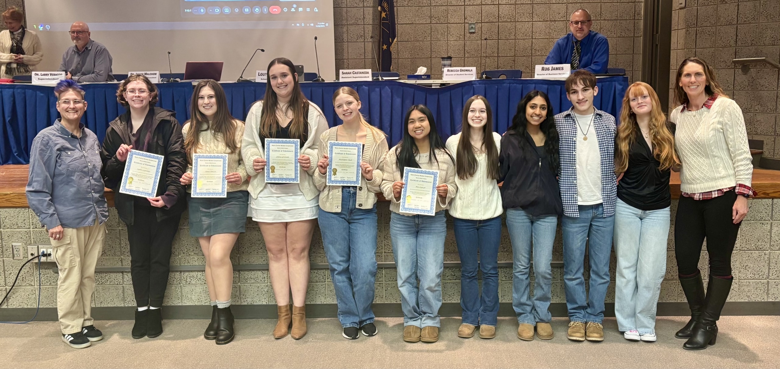 LCHS students, at the National High School Journalism Convention, ranked in the National Student Media Contest.