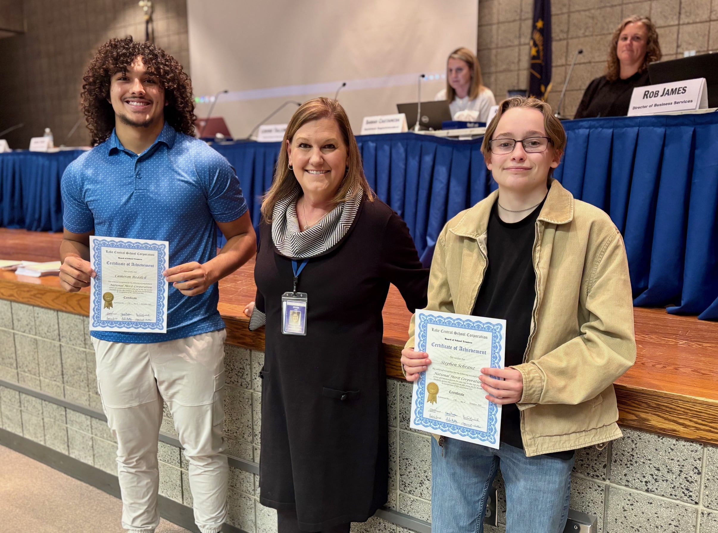 LCHS National Merit Corporation letter of Commendation for being in top 50,000 scores Nationwide Junior PSAT Exam: A Anekew, V Corneta, A Doloszycki, A Girman, A Huppenthal, C Reddick (pictured), Z Schranz (pictured) and C Verbeek.