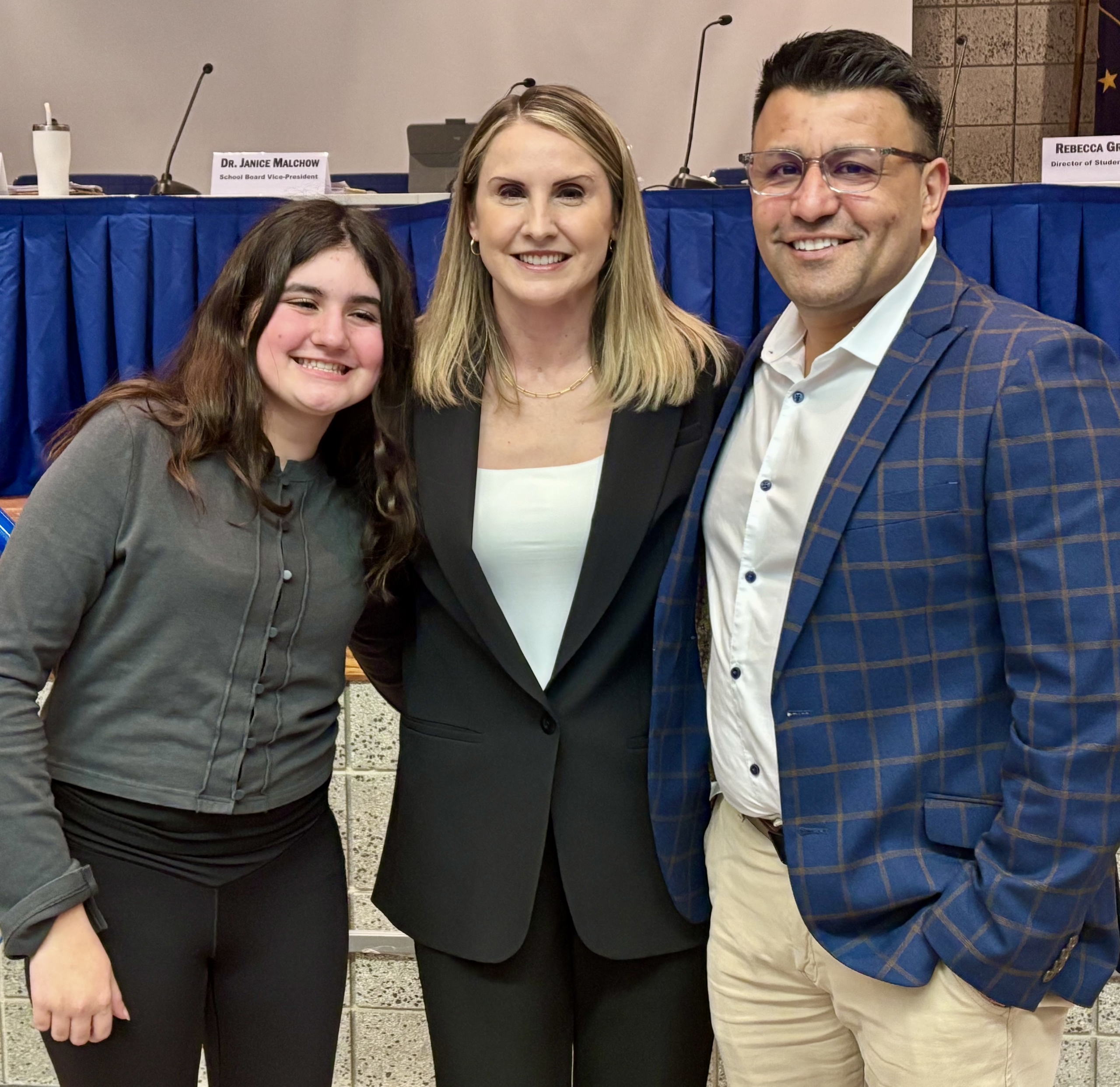 Congratulations to Sarah Castaneda as newly appointed Superintendent!! Mrs. Castaneda is pictured with her family at the February 17, 2026 school board meeting