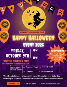 Schererville Soccer Halloween Flyer